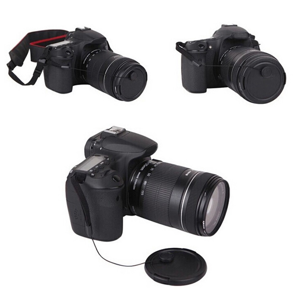 Tali Tutup Lensa Kamera Anti Lost Lens Cap Strap - OMCSAHBK Black