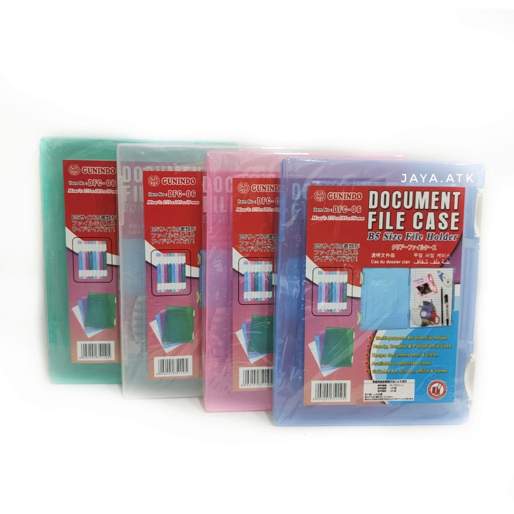 MAP PLASTIK DOKUMEN B5 KOTAK PENYIMPANAN FILE CASE HARD COVER DFC-06 GUNINDO