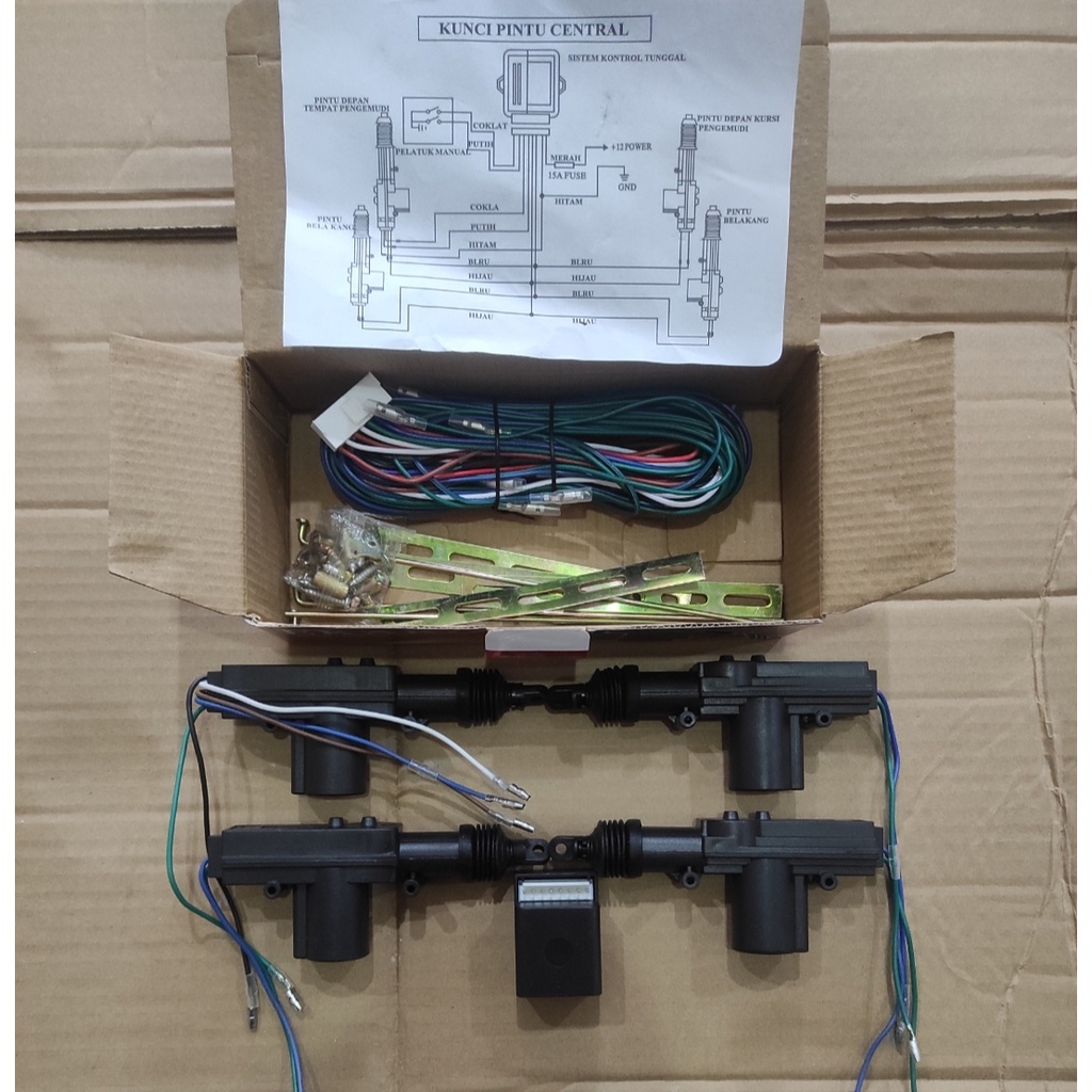 Central Lock Set 4 Pintu Mobil Universal Cocok Untuk Semua Jenis Mobil