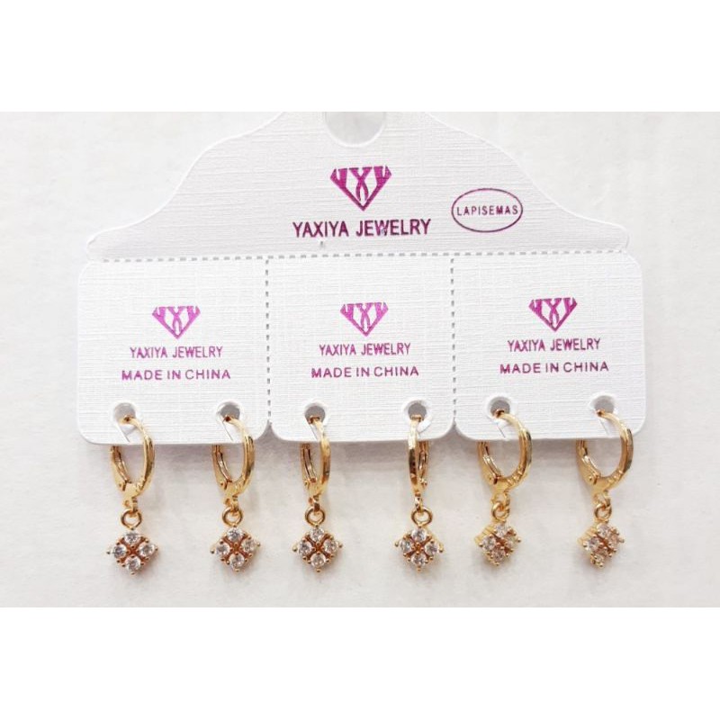 anting wajik mata putih anting murah anting lapis emas giwang ceplik emas murah