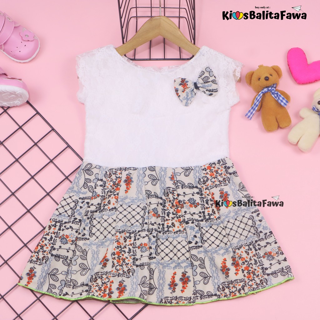 Dress Adiva Uk Bayi 3-12 Bulan / Dres Brukat Kensi Baby Perempuan Gaun Pesta Balita Baju Kids Import