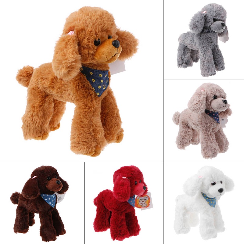 Mary Mainan Plush Anjing Poodle Hadiah Anak Simulasi Tinggi Untuk Boneka Stuffed Lovely Sc