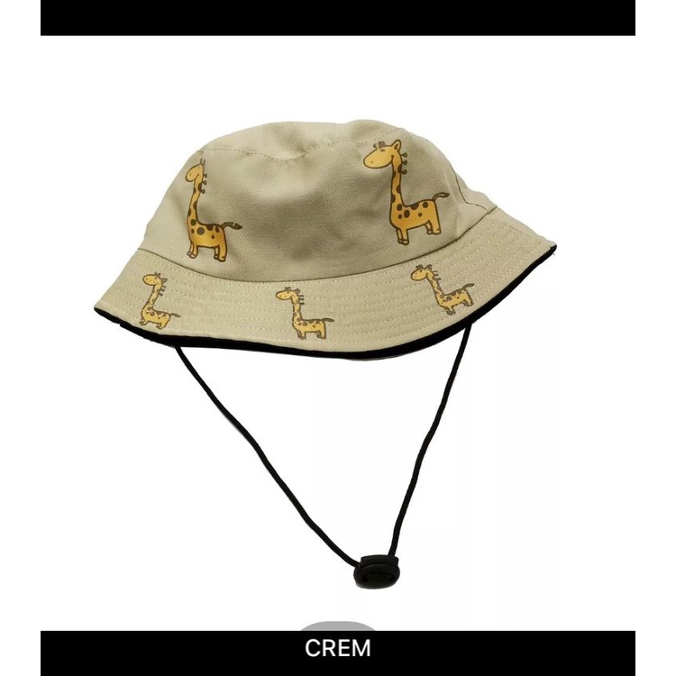 Topi bucket anak motif jerapah Topi bucket anak laki laki Topi bucket anak perempuan