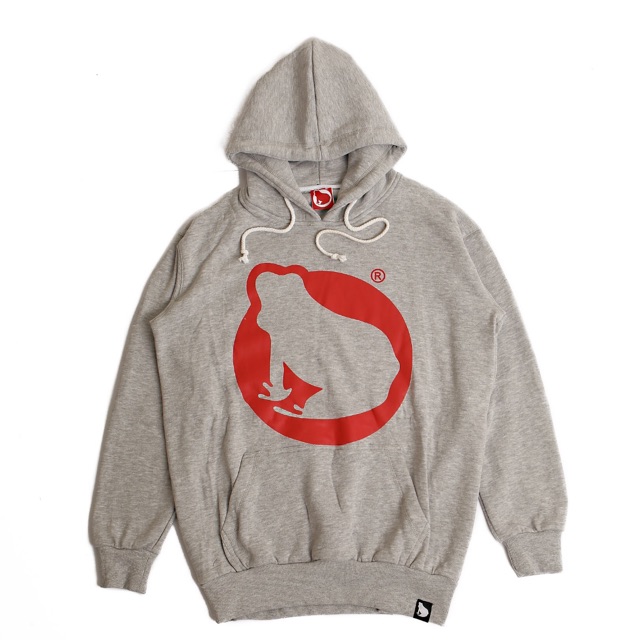 Hoodie frogstone logo grey