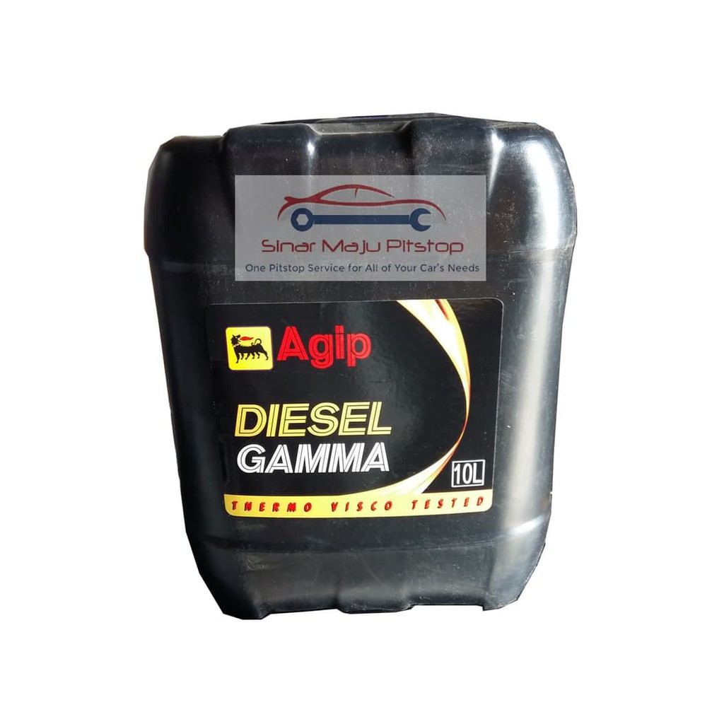 Oli Mobil Diesel / Truk / Kendaraan Niaga - AGIP DIESEL GAMMA SAE 40 - GALON 10 LITER ORIGINAL
