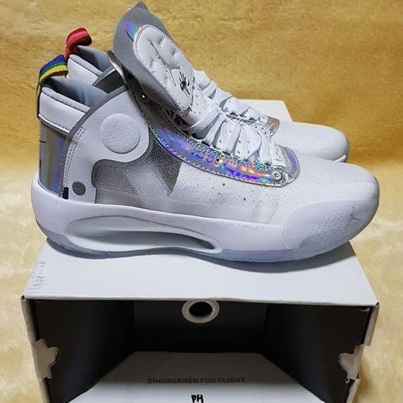 ✨ GROSIR SEPATU BASKET✨ NIKE AIR JORDAN 34 "IRIDESCENT WHITE" PREMIUM ,SEPATU PRIA SEPATU