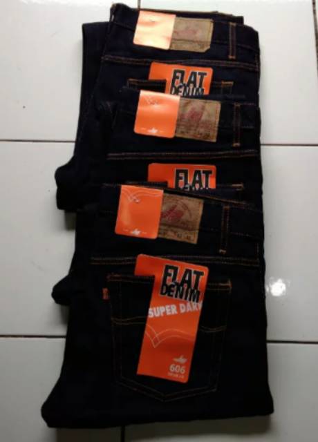 Celana jeans flat denim Lea celana jeans reguler pria celana jeans pria murah