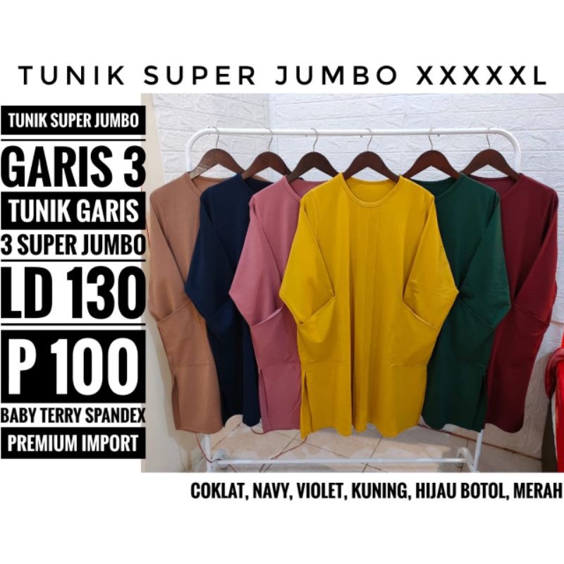 tunik super jumbo/tunik super jumbo kancing depan/tunik super jumbo terbaru XXXXXL/tunik super jumbo