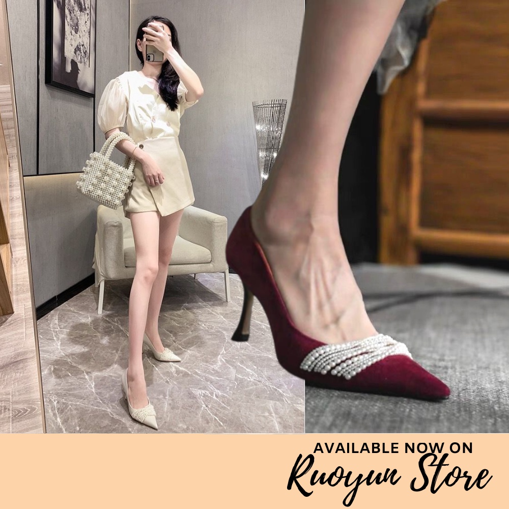 RYS - Impearl Cloe Sepatu Heels Slip-On Fashion Wanita Fashion Casual / Pesta - Ori Import