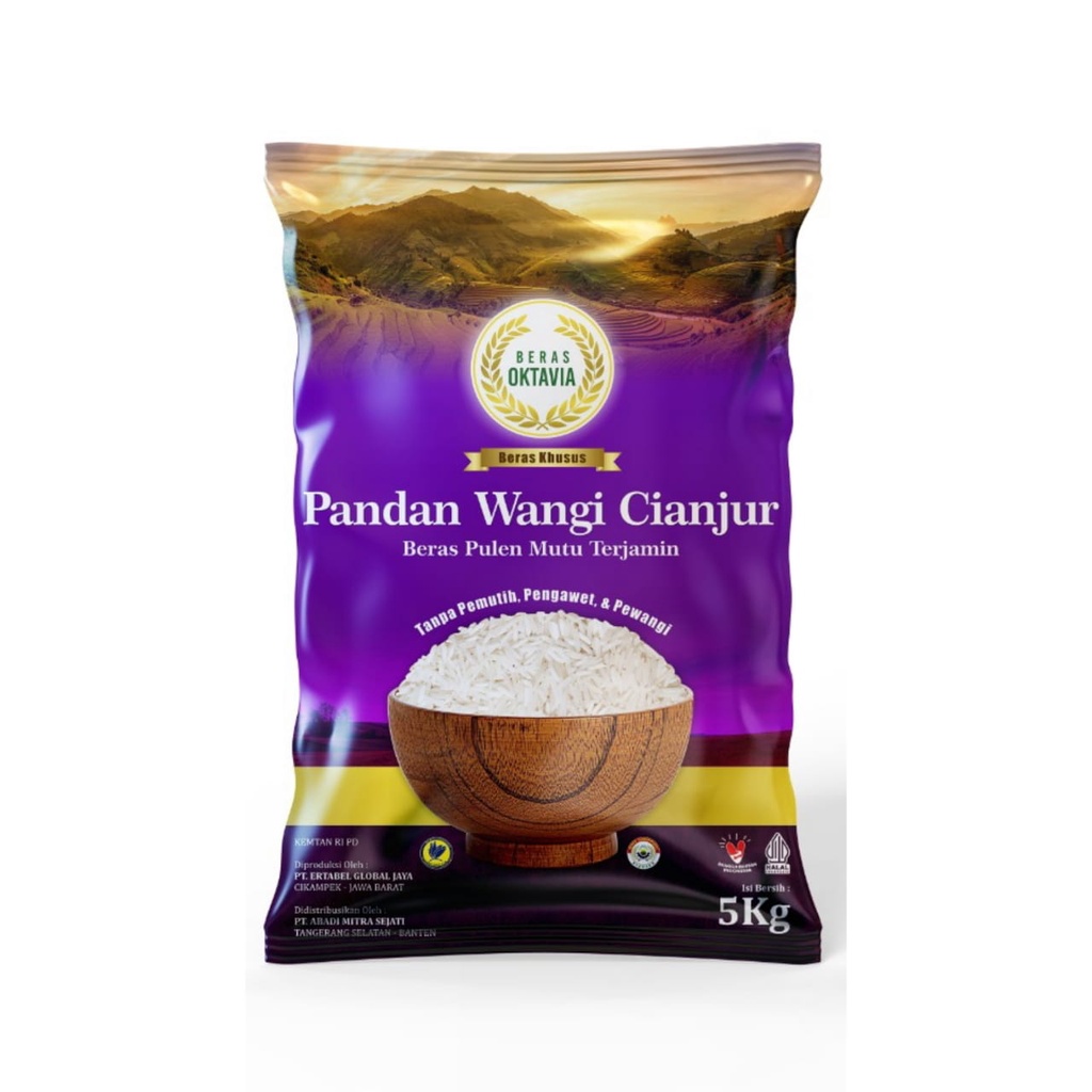 

Beras Oktavia Pandan Wangi Cianjur 1kg