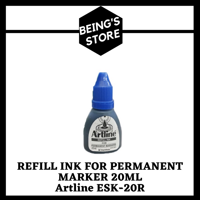 

TINTA ISI ULANG SPIDOL PERMANEN REFILL INK FOR PERMANENT MARKER ARTLINE ESK-20R 20ML