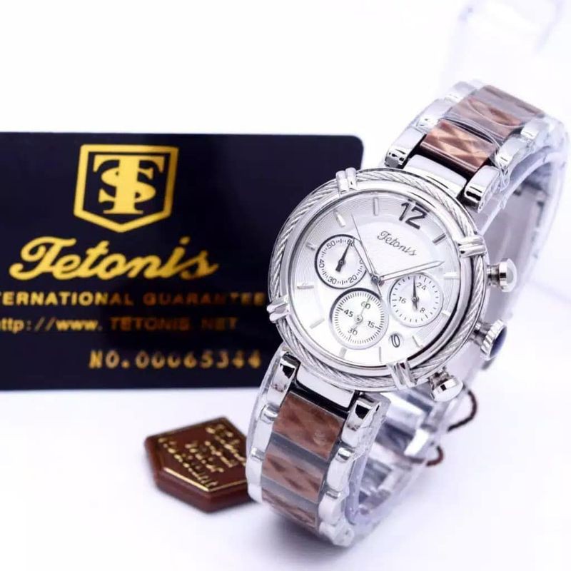 Jam tangan wanita tetonis bulat