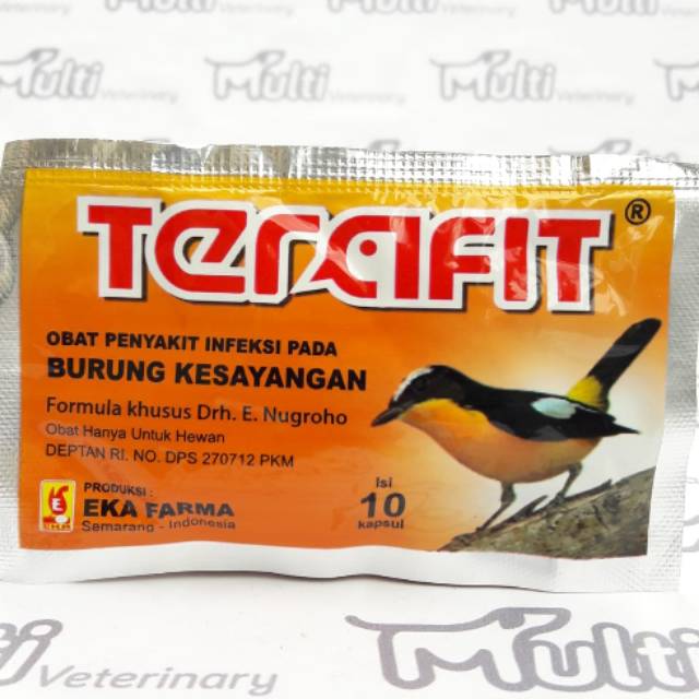 TERAFIT 10 kapsul Eka Farma - Mengobati Injeksi pada burung(pilek-mencret-lesu-mengantuk dll)