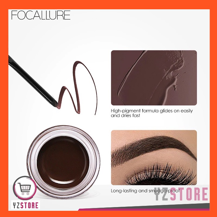 FOCALLURE Eyebrow Cream Gel Waterproof LongLasting Pensil Alis YZ199