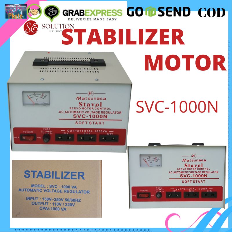 MATSUNAGA Stabilizer Listrik SVC 1000N Stavol Listrik Matsunaga 1000W