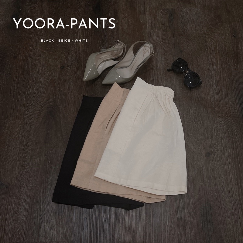 Baju Tangan Puff Balon &amp; Celana Pendek Wanita Korean Style Cantik Elegant Mokaya x Sew and Style (YOORA TOP / YOORA PANTS)