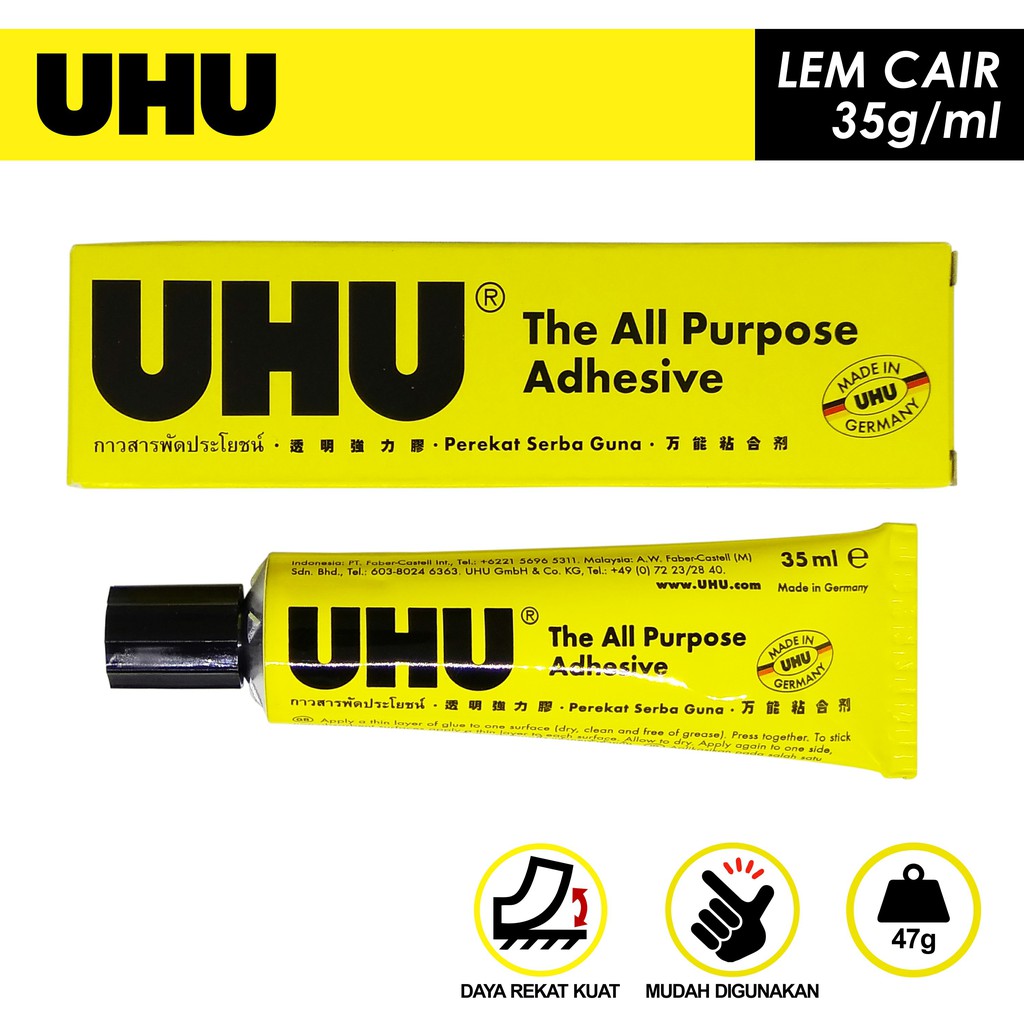 

[PCS] LEM CAIR / GLUE UHU ALL PURPOSE 35 ML*
