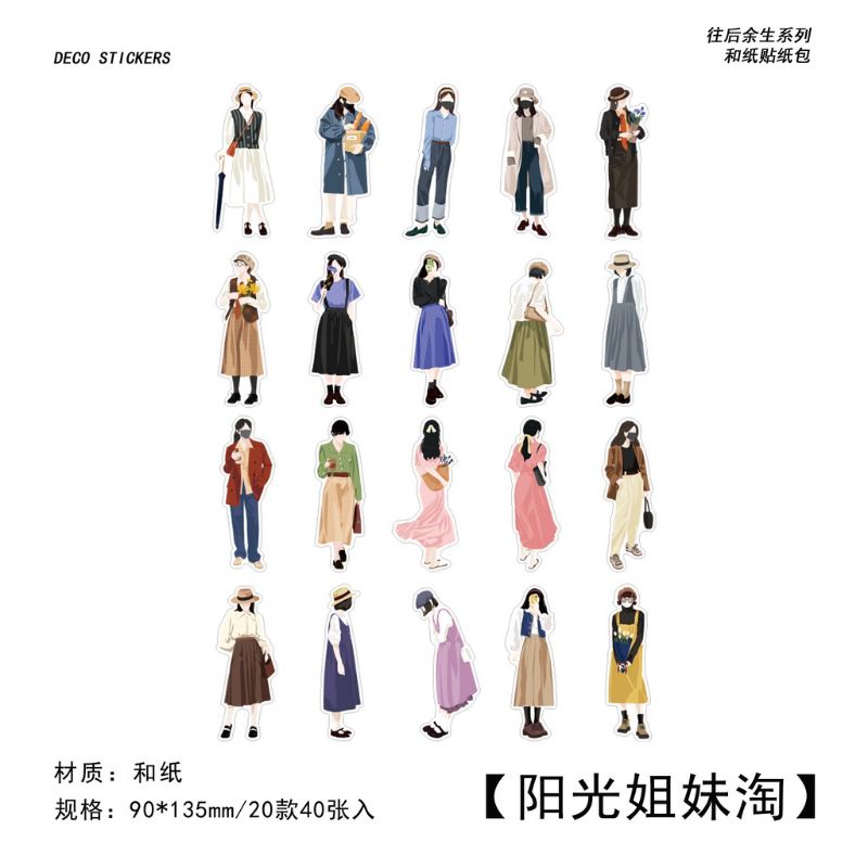 

10 pcs Stiker woman fashion untuk scrapbook Journal