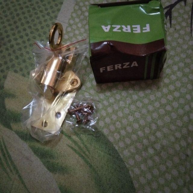 Grendel Slot Pintu Jendela Kodok Spring Knip Putih Kuning Emas Chrome