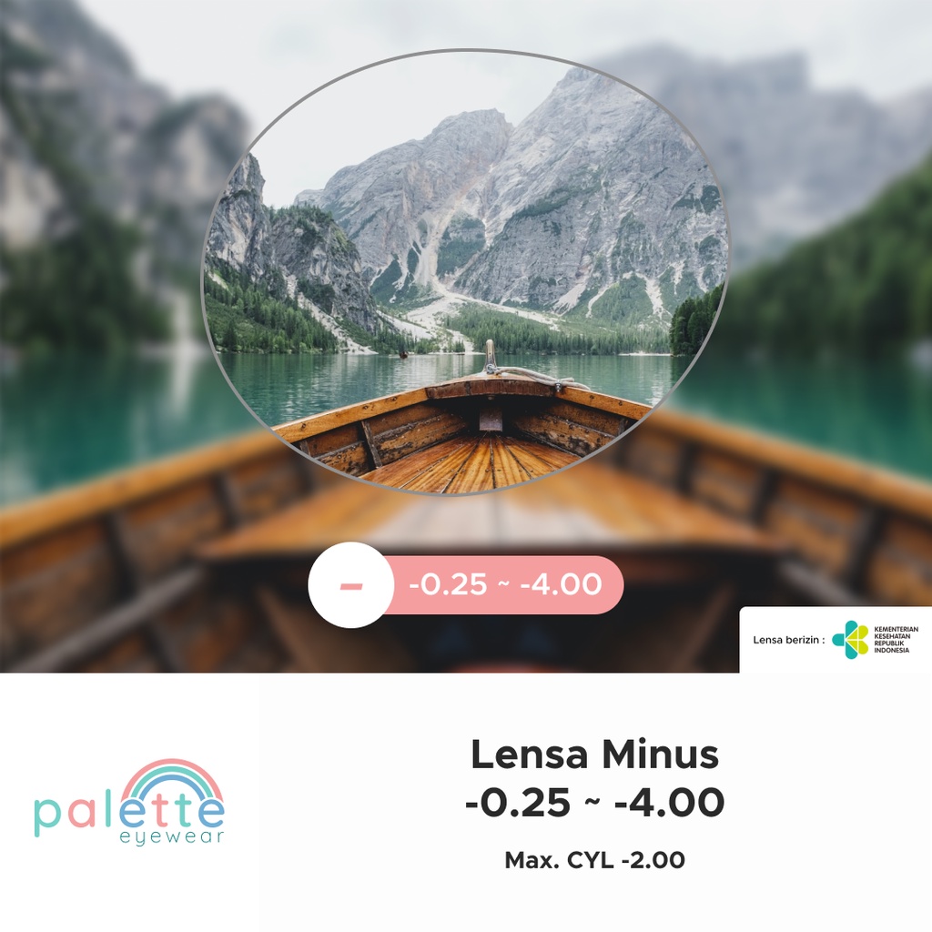 Lensa Kacamata Minus -0.25 ~ -4.00