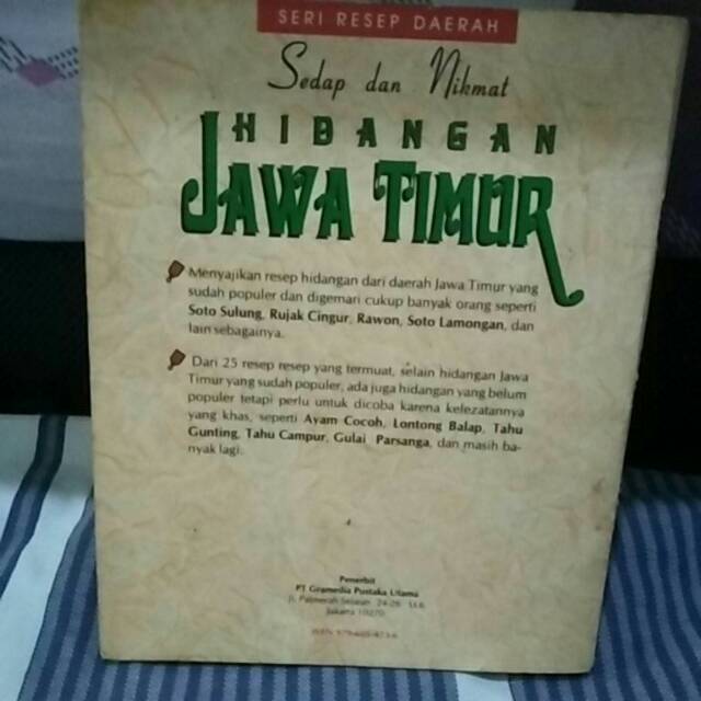 Buku Seri Resep Daerah Hidangan Jawa Timur