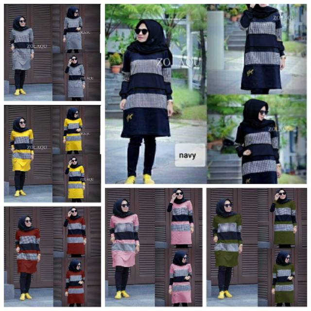 Tunik Zolaqu TUNIK KEKINIAN TUNIK MUSLIMAH TUNIK TRENDY SIMPLE TUNIK BABYTERRY