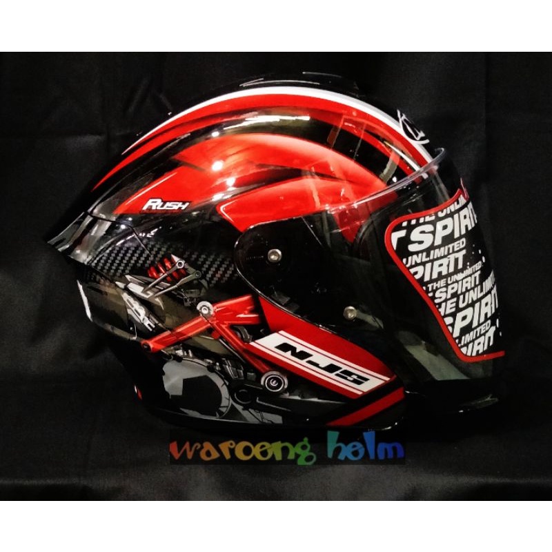 HELM NJS KAIROZ MOTIF ORIGINAL KAIROZ GARUDA KAIROZ RUSH KAIROZ ZENITH KAIROZ FURION-RUSH RED GLOSS