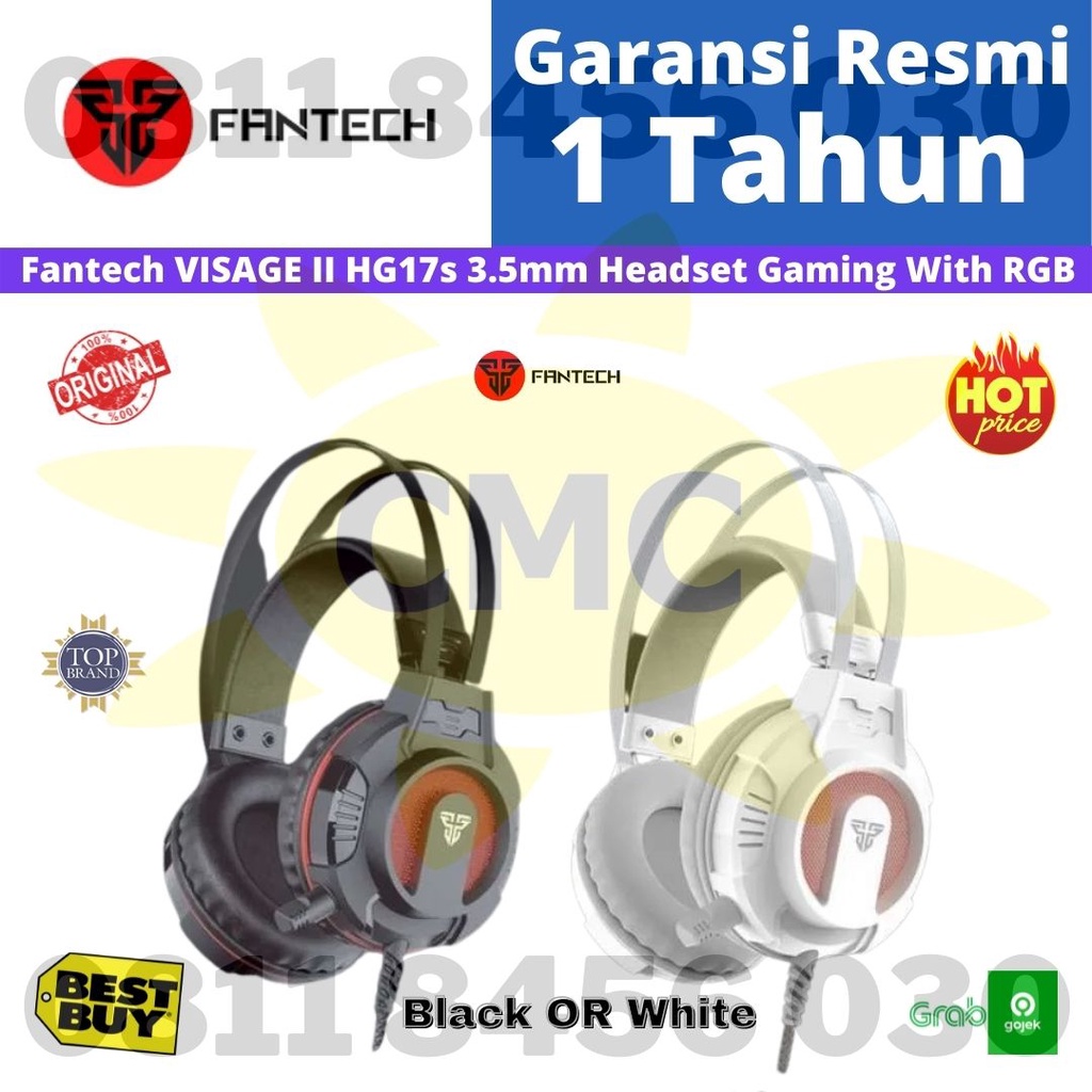 FANTECH VISAGE II HG17s RGB GAMING HEADSET hitam