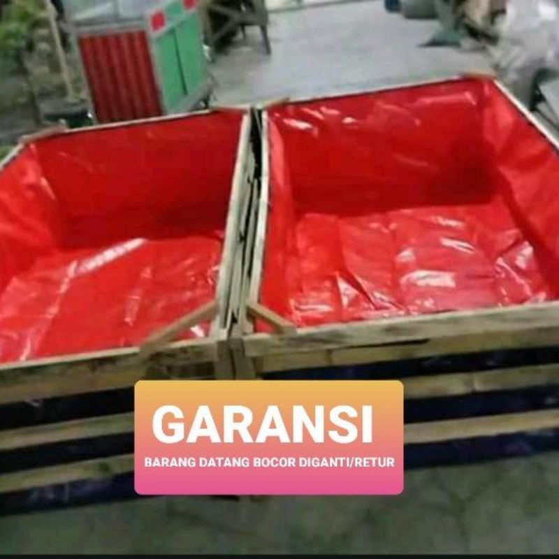 terpal kolam ikan 250x100x50  a12 korea tebal terpal kolam 100x250x50