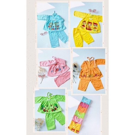 Setelan Anak Bayi Perempuan | Lengan Panjang Animasi Lucu | all size 0-12 bln | Real Picture