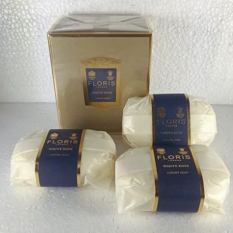 OriginaL Luxury Soap Floris White Rose 3 Pc x 100g Murah