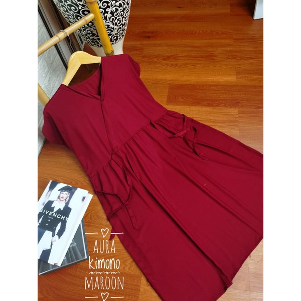 Aura Daster kimono pendek Daster kekinian Daster kimono busui |Larossa Official