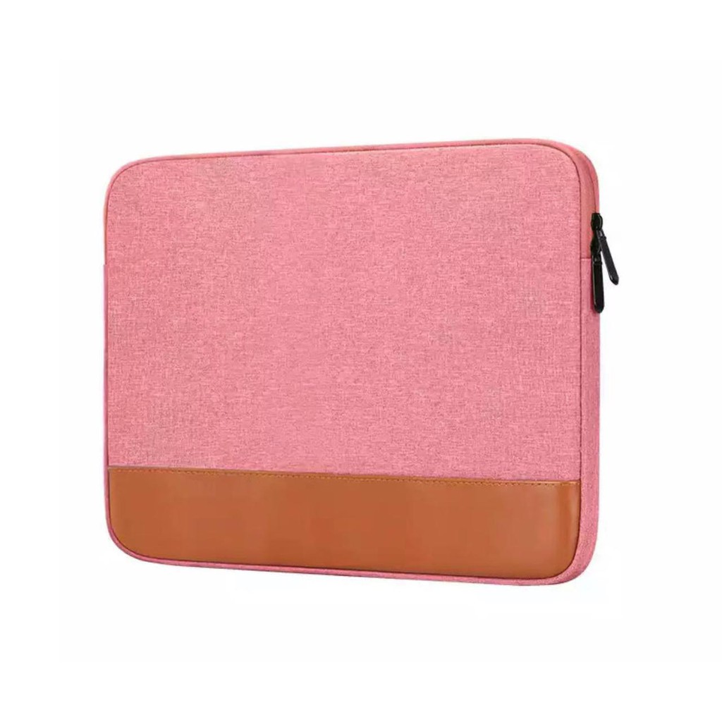 Tas Laptop 15.4 inch Softcase Nylon BUBM Sleeve Case Waterproof - Pink