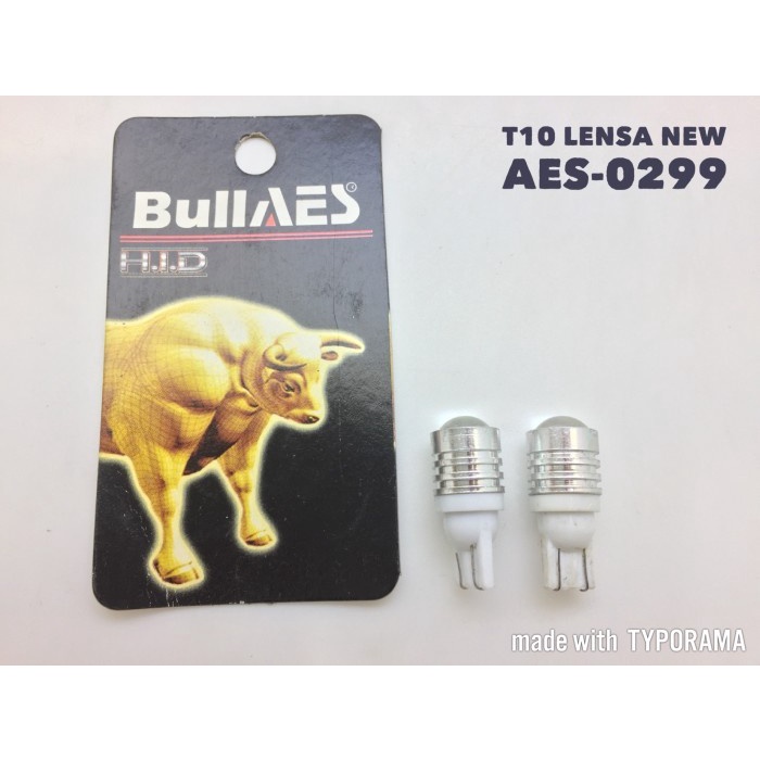 Lampu T10 LED New Lensa SEPASANG