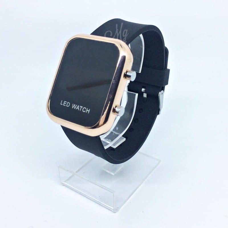 (SS) JAM TANGAN PRIA/WANITA KEKINIAN LED SQUARE WATCH DIGITAL STRAP RUBBER LD-16