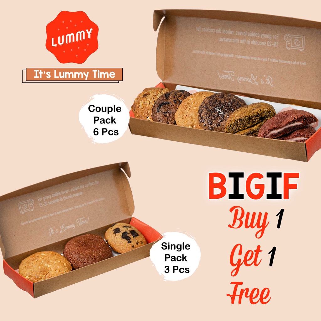 

Promo Buy 1 Get 1 (BIGIF) Soft Baked Cookies Premium/Classic Pack