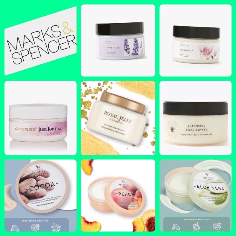 Original Marks and Spencer Body Butter/Cream with M&S London Paper Bag - Asli