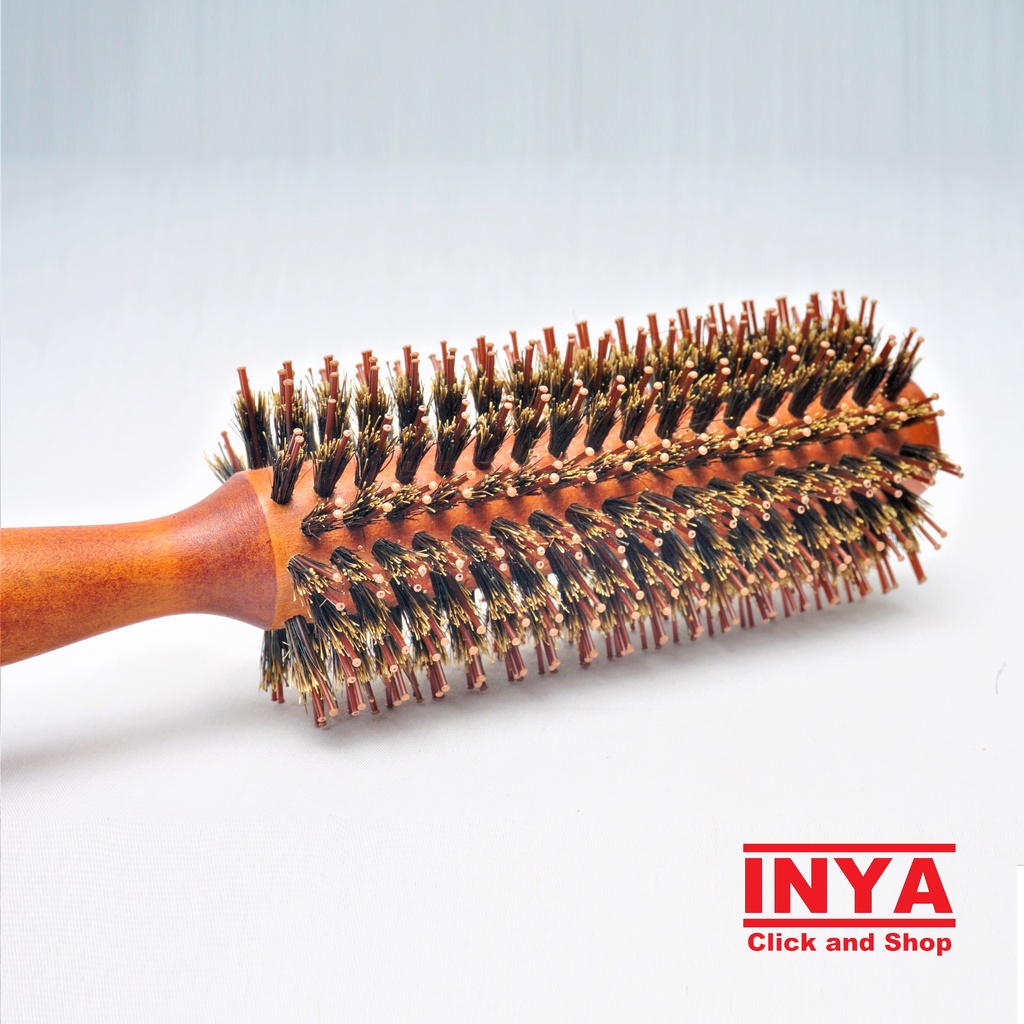 SISIR BLOW ROLL KAYU EGRET BAILU 10 BARIS - WOODEN ROUND BRUSH