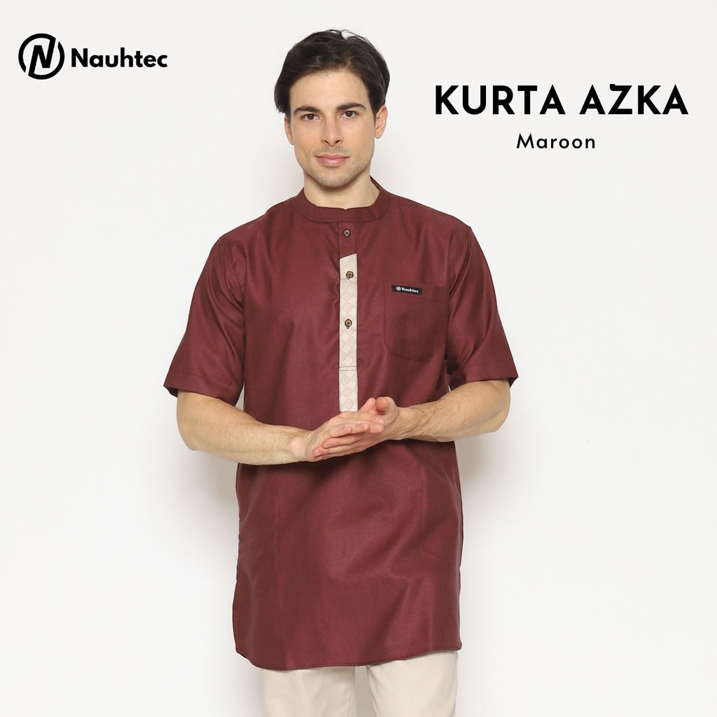 Kurta Azka Series Nauhtec Material Katun Madinah Premium Baju  Koko Pria Dewasa