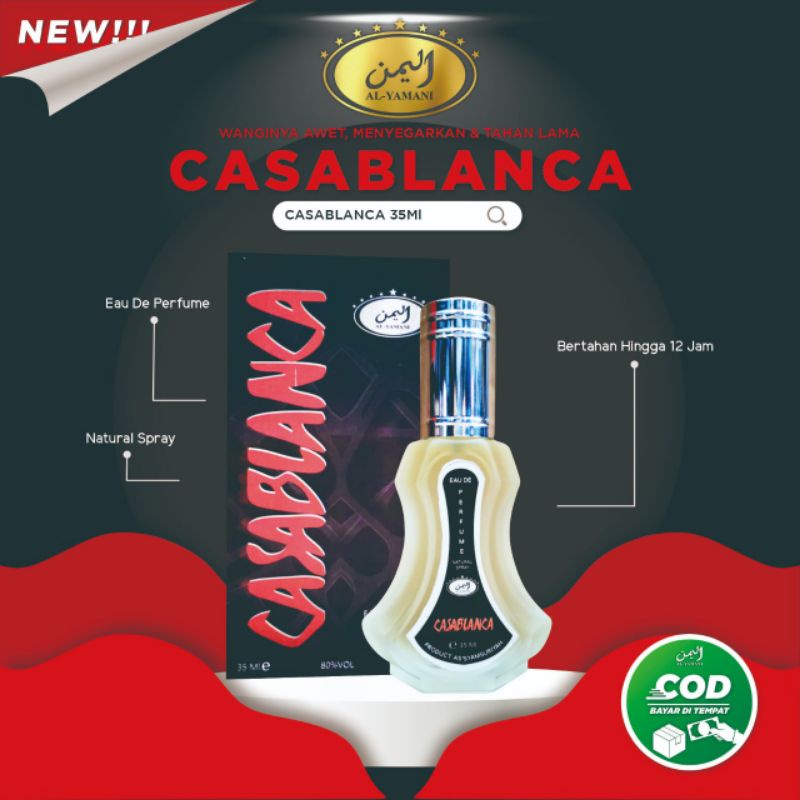 Parfum AL YAMANI Spray 35ml Aroma CASABLANCA