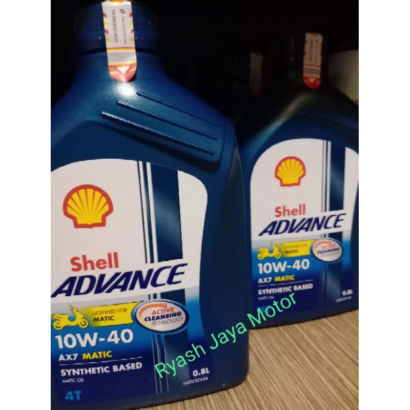 Oli Shell ax7 matic SAE 10-40W untuk semua motor matic Honda beat F1/esp/pop/street/Vario 110 F1/esp/125/150/160/PCX/ADV/Genio/Scoopy F1/esp/spacy F1/Mio series/Xeon rc/X-Ride/Fino fi/Mio Gear 125/