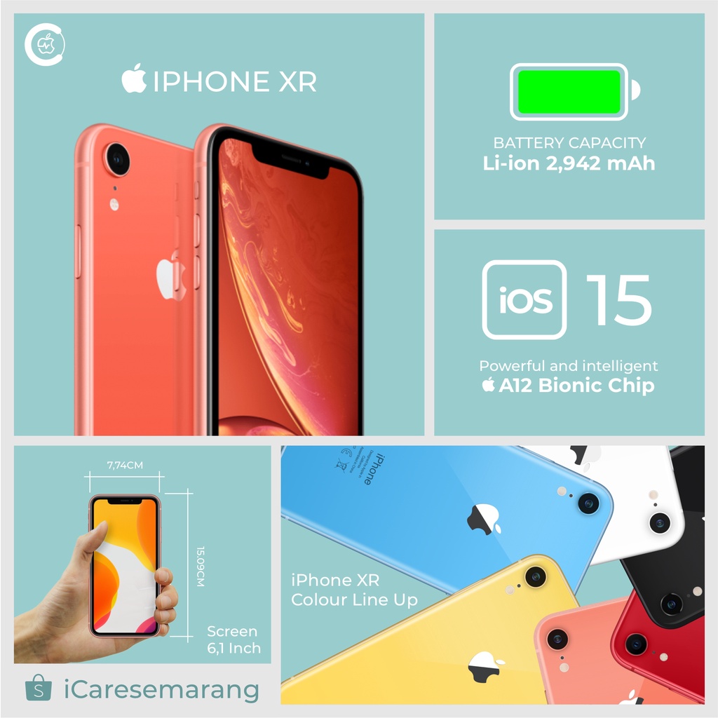 SECOND IPHONE XR 64GB 100% ORIGINAL ANTI REKONDISI!!!FULLSET