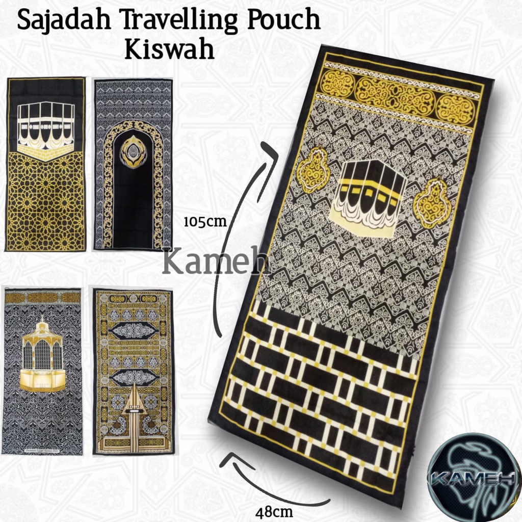 Sajadah Travel Kiswah Plus Sablon/Harga Grosir/Kameh