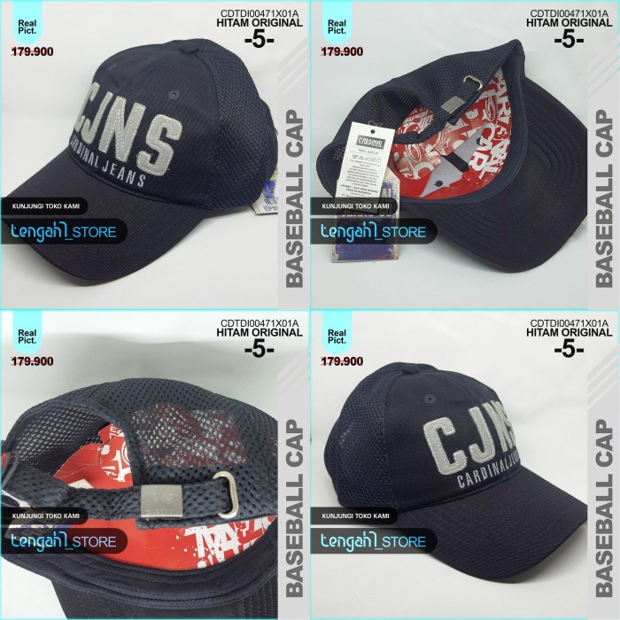 Topi Pria TOPI CARDINAL Original 1 | Topi Baseball Pria - 5 HITAM(H2Z6) Topi Pria Distro Original To