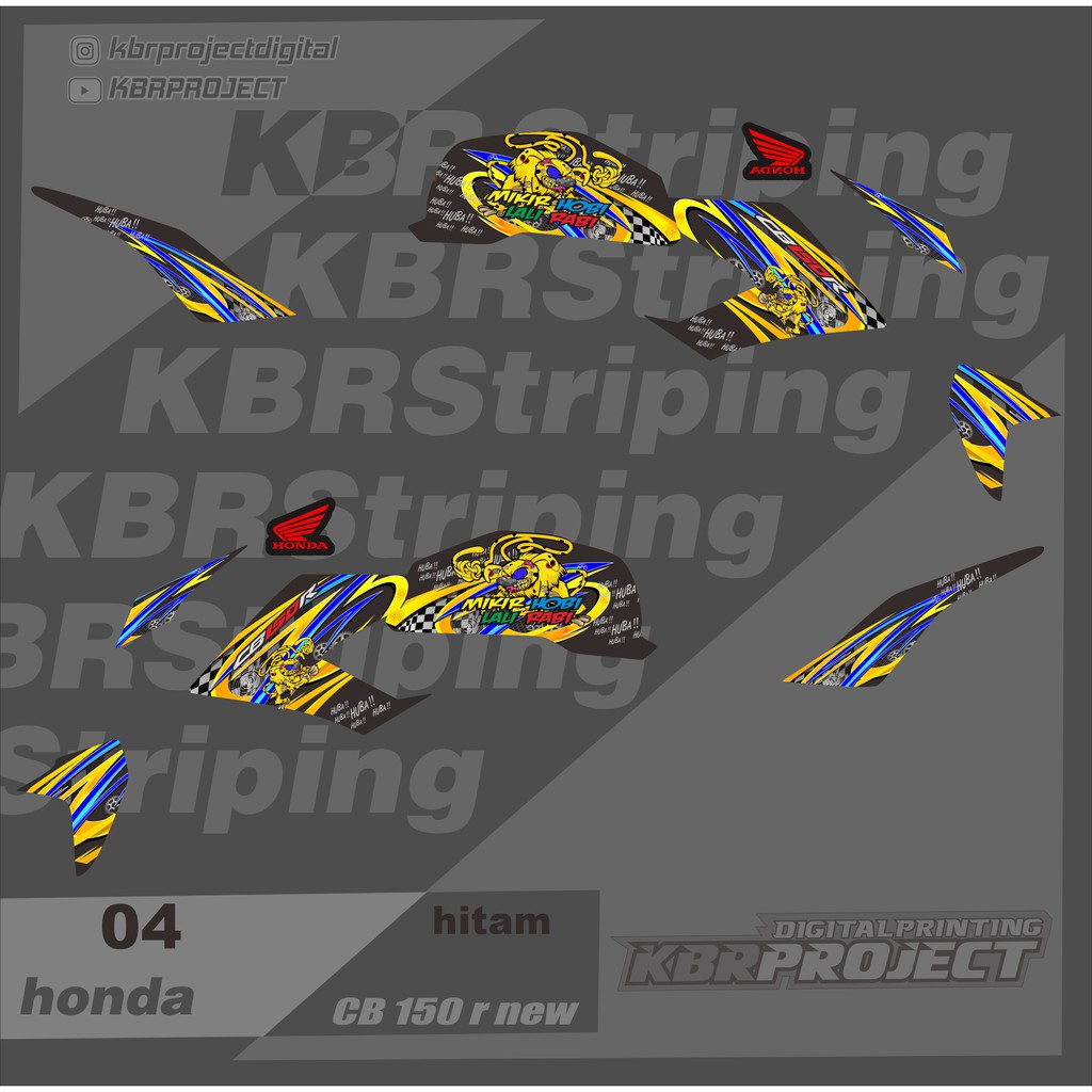 (cod) Stiker Motor cb150r new Sticker Striping List Honda cb150r New 04 Racing cb 150 Grafis #cb150r