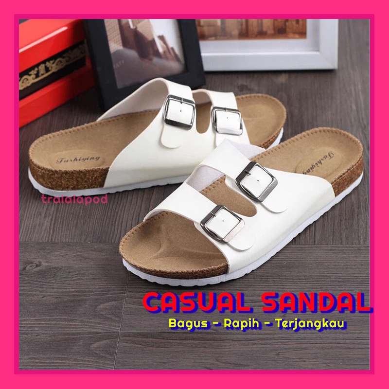 Sandal Selop Slop Wanita Korea Kekinian Import Terbaru Sendal Selop Cewek Flat