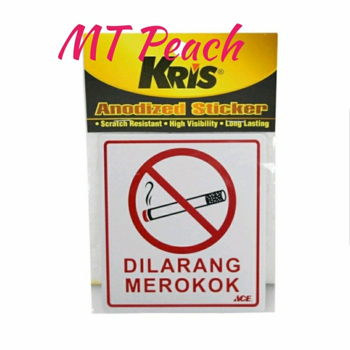 

KRIS STIKER DILARANG MEROKOK SIGN LABEL ANODIZED STICKER MA17