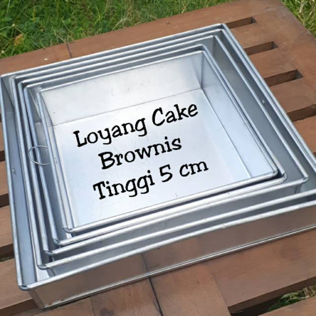 DAPURMAMI Loyang Kotak Tinggi 5 cm Cake Brownis Roll Tart Cetakan Brownies Bolu Cookies Kue Kering