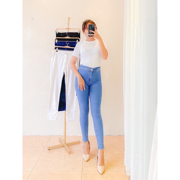 MTf Celana hw jeans wanita highwaist termurah