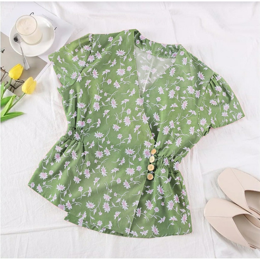 [ MOCIIESHOP ] blus aline / HN / blouse wanita / atasan wanita / blouse korea / baju atasan wanita /